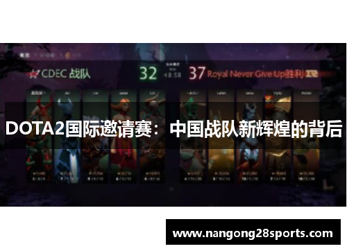 DOTA2国际邀请赛：中国战队新辉煌的背后